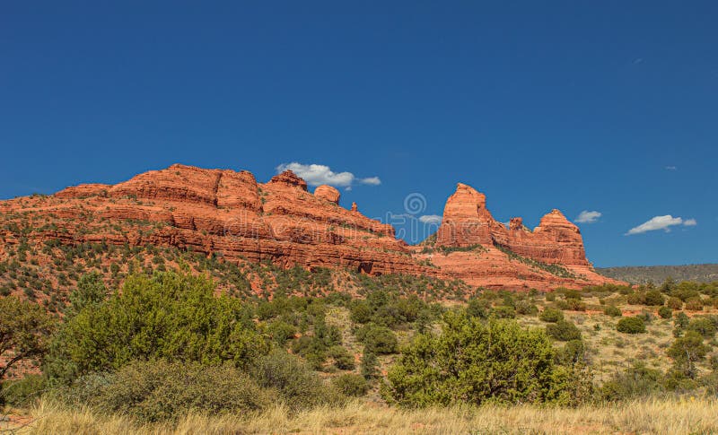 Orange Desert Rock Formation, Sedona, Arizona royalty free stock photos Orange Desert Rock Formation, Sedona, Arizona royalty free stock photos