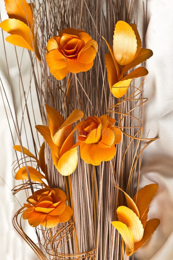 Orange dried flowers stock photo. Image of leaf, interior 29417838