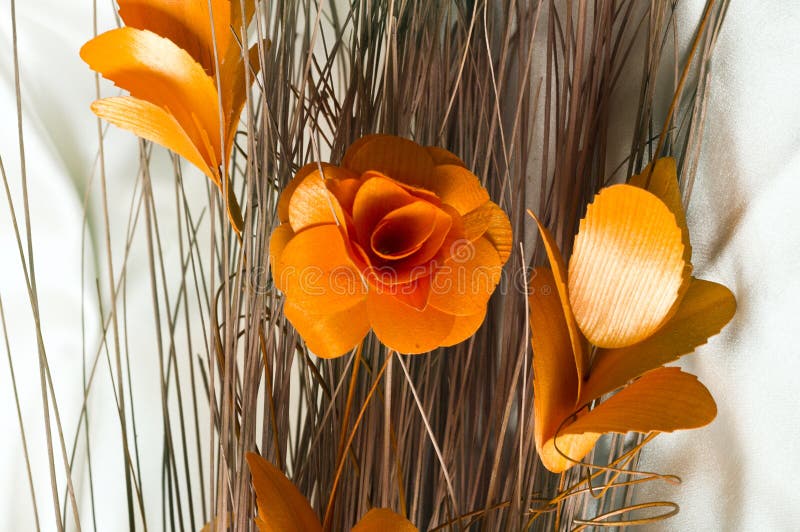 Orange dried flowers stock photo. Image of gift, cane 30042254