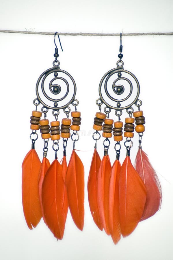 Orange earrings