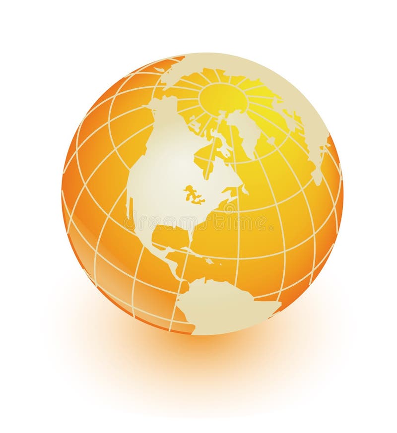 Orange earth stock vector. Illustration of white, 7856188