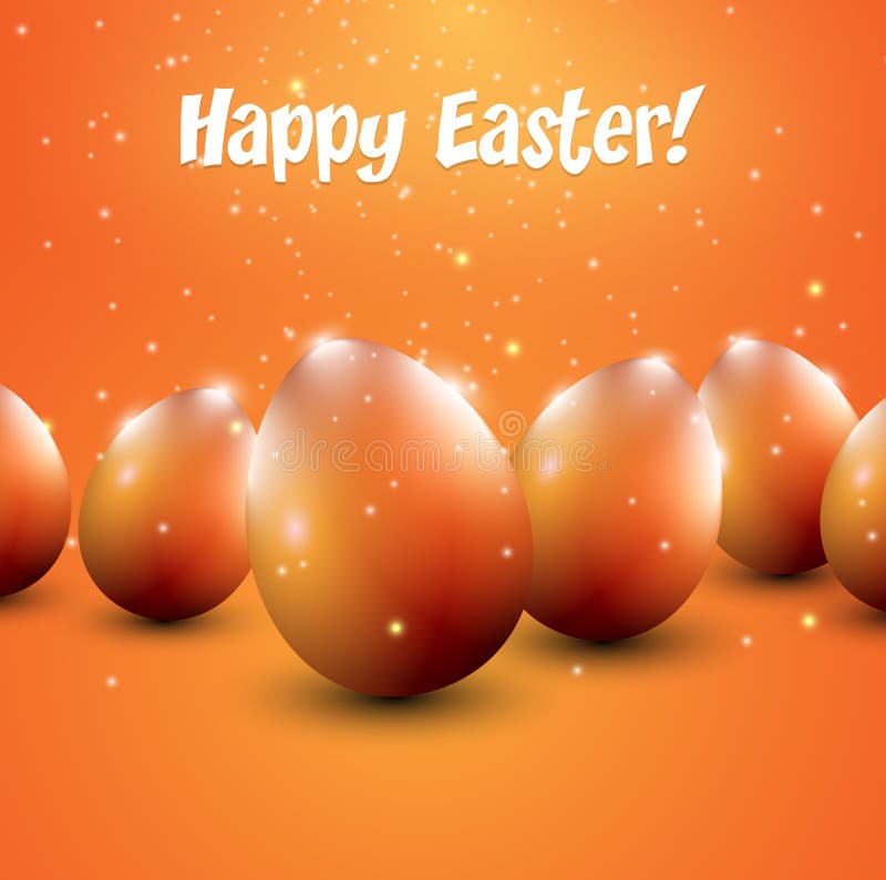 Orange easter eggs stock photo. Image of decoration, colorful 7990952