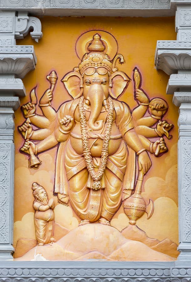 Elephant God Ganesh Statue stock image. Image of outdoor - 35646981