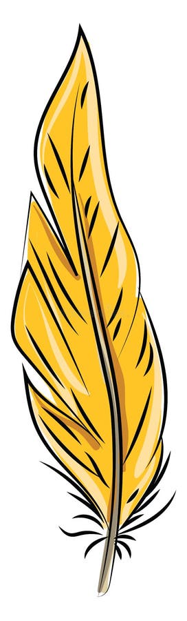 Orange feather, illustration, vector royalty free illustration