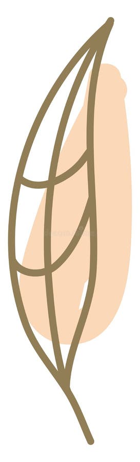 Orange feather, icon vector illustration