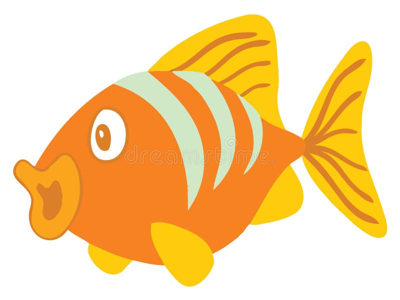 Orange fish stock illustration