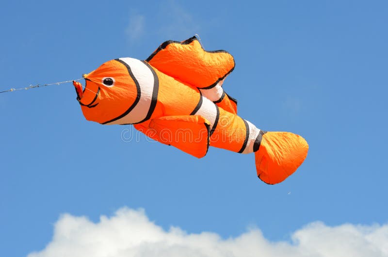 Orange fish kite stock photos Orange fish kite stock photos