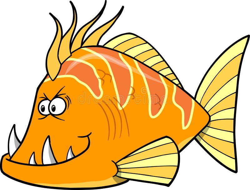 Orange fish Vector royalty free illustration