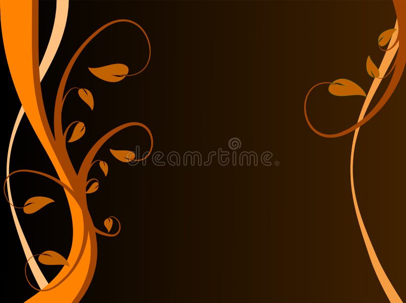 Orange Floral Background