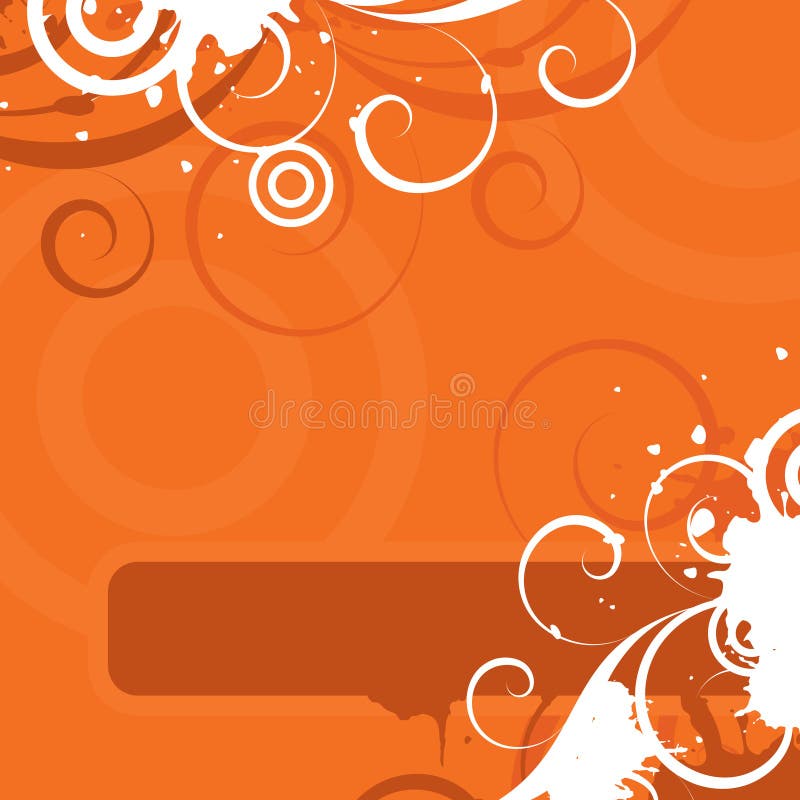 Orange Floral Design stock vector. Illustration of orange 8162238