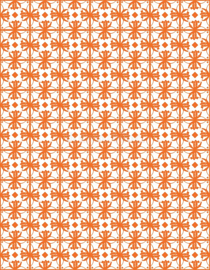 Orange flower seamless pattern
