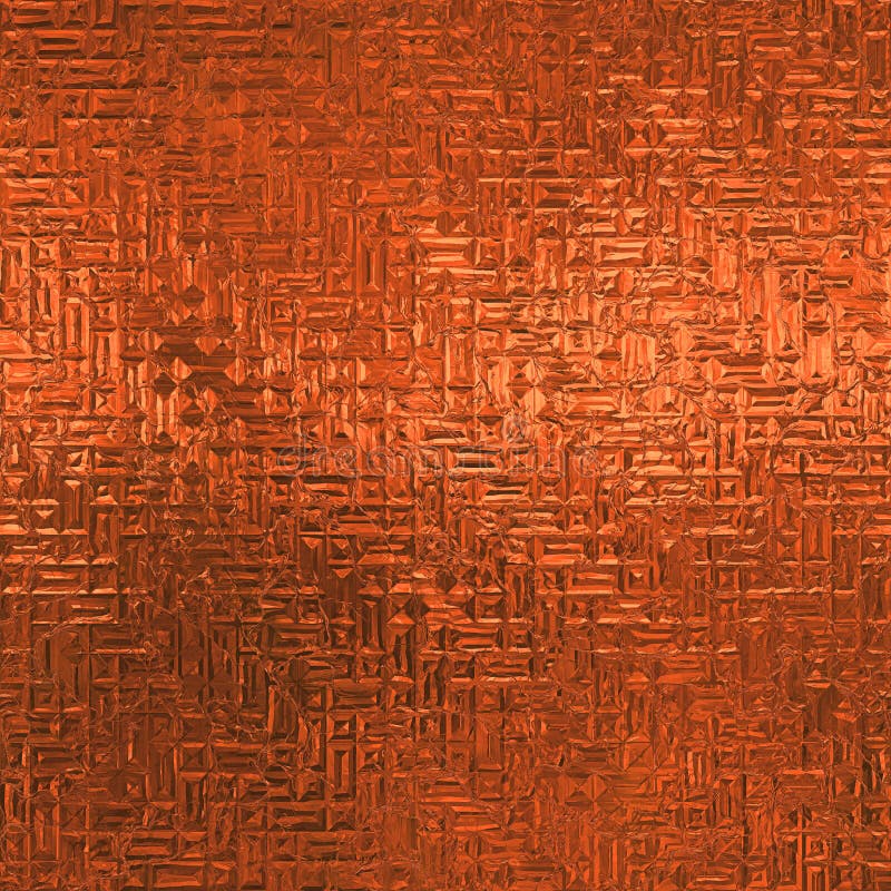 Orange Foil Seamless and Tileable Background Texture. Stock Image