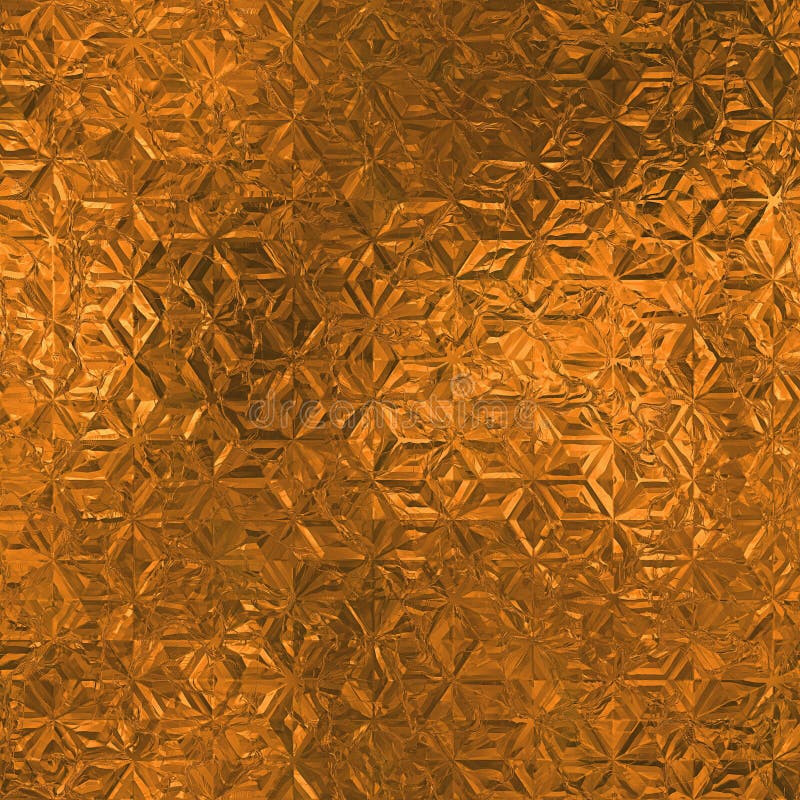 Orange Foil Seamless and Tileable Background Texture. Stock Photo