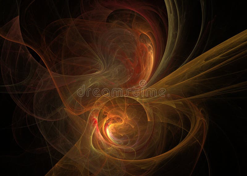 Orange fractal. Abstract background element