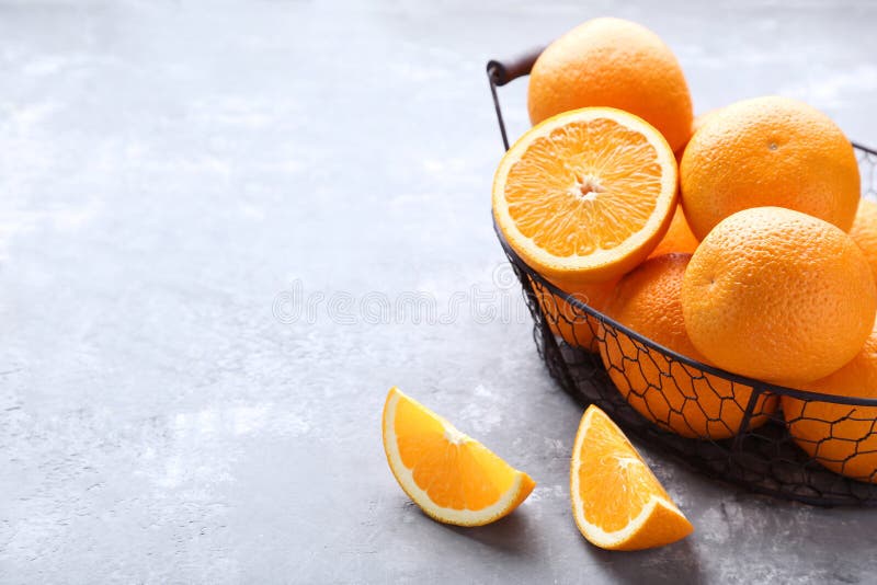 Orange fruit in basket stock photo. Image of color, diet 133603960