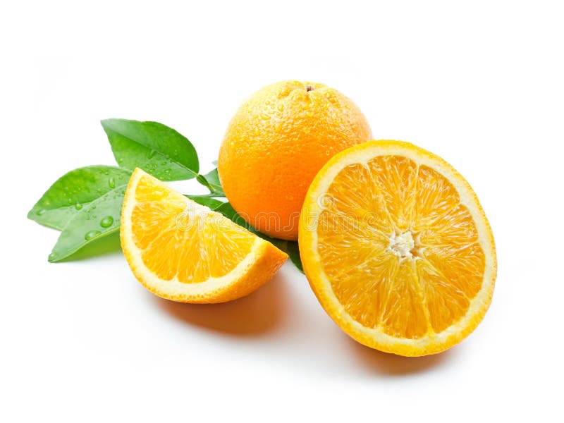 Orange fruit with leaves stock photo. Image of beautiful 17594970