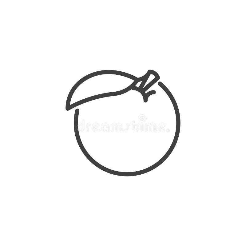 Orange fruit line icon stock vector. Illustration of perfect 247097041
