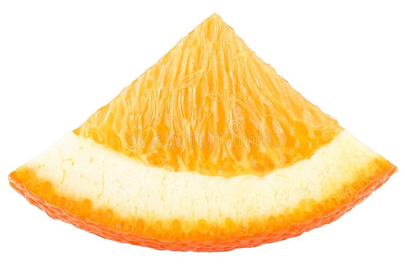Orange Fruit Small Slice Isolated on White Background Stock Image Image of orange, healthy