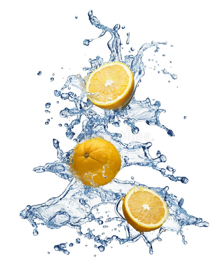 Orange fruit and water splash stock image Orange fruit and water splash stock image