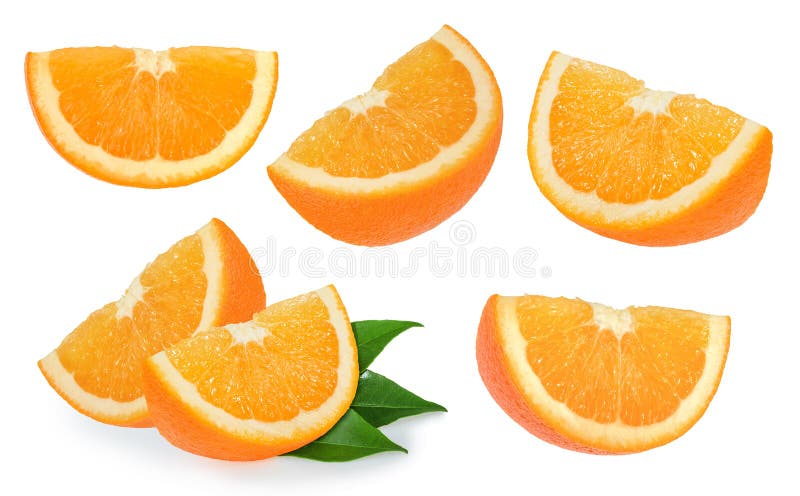 Orange fruits isolated on white