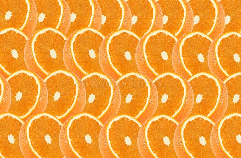 Orange Fruits Slice Abstract Seamless Pattern Stock Image Image of
