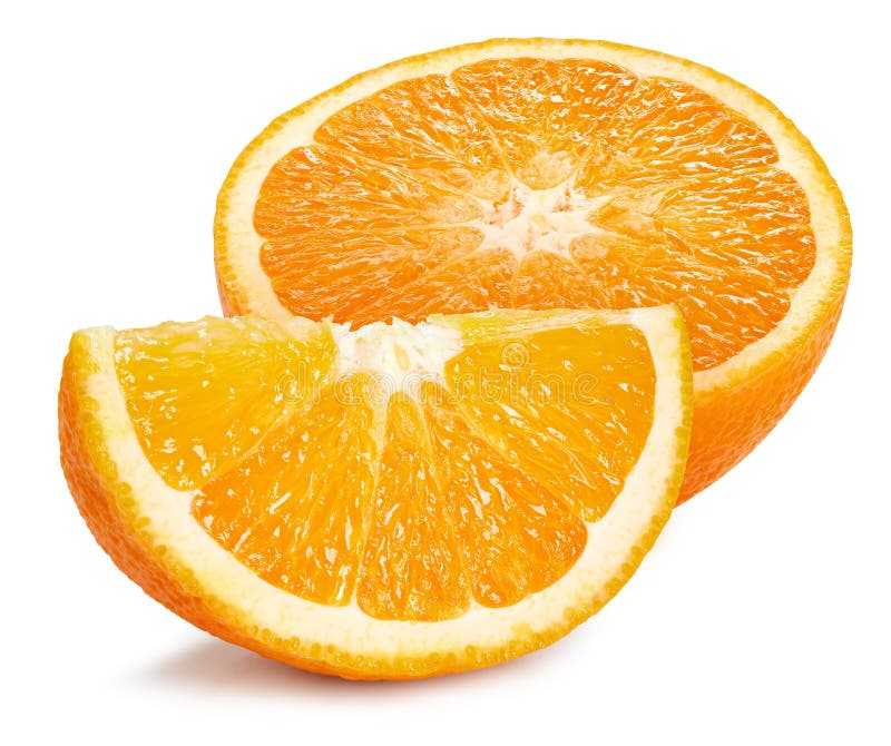 Orange frukter isolerad urklippsbana arkivfoto