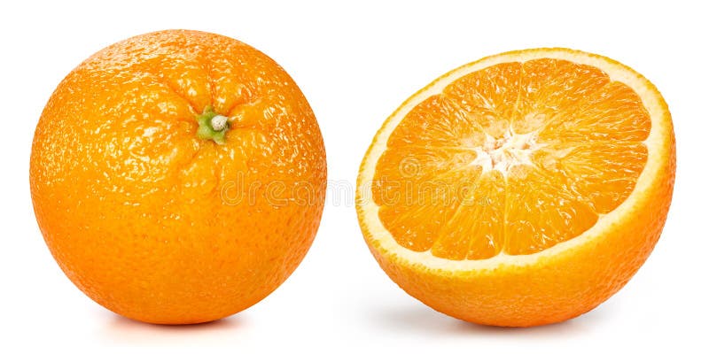 Orange frukter isolerad urklippsbana royaltyfria foton