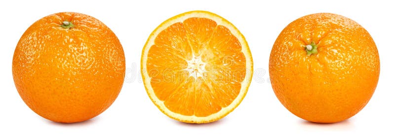 Orange frukter isolerad urklippsbana royaltyfria foton