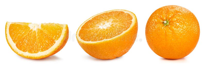 Orange frukter isolerad urklippsbana arkivfoton