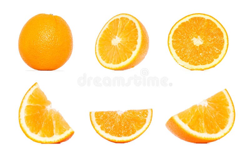 Orange fruktsamling i olika variationer som isoleras över wh fotografering för bildbyråer Orange fruktsamling i olika variationer som isoleras över wh fotografering för bildbyråer