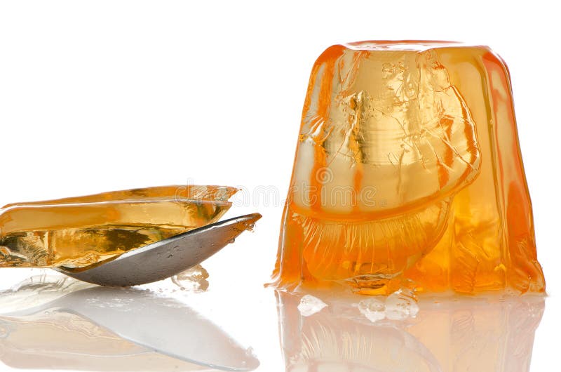 Orange gelatin stock image. Image of isolated, freshness 35490077