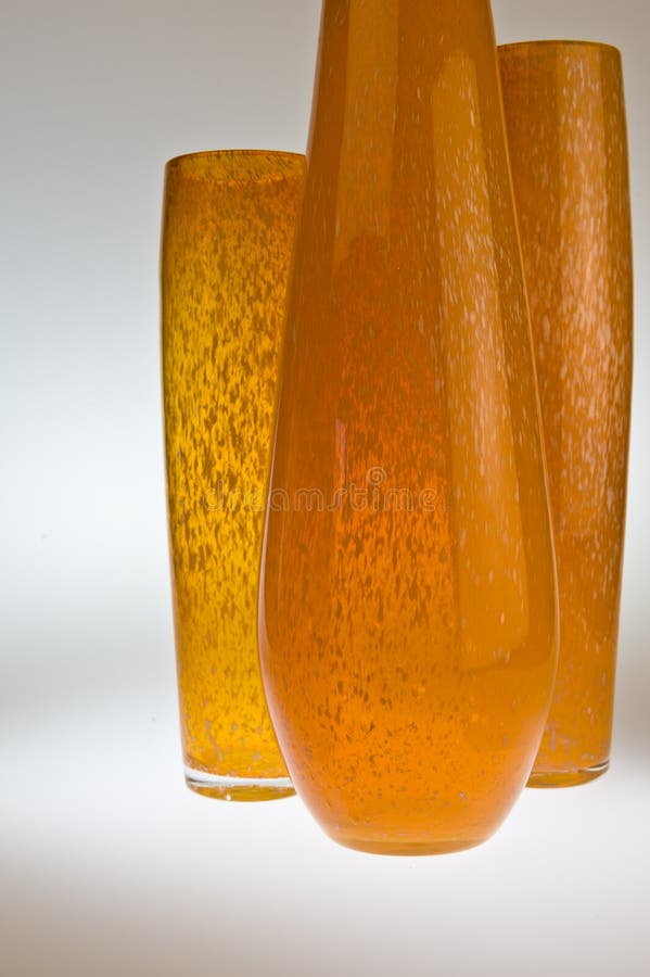 Orange glass vases stock image. Image of objects, home 4132279