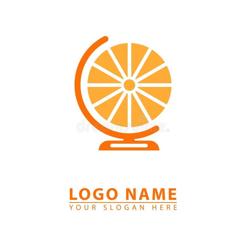 Orange and Globe Vector Logo Icon Stock Vector Illustration of innovative, america 277326745