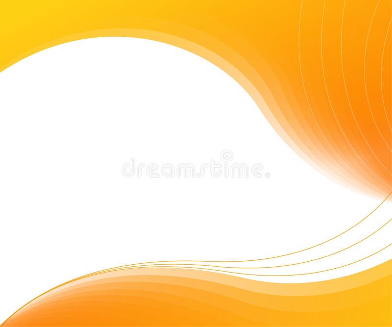 Abstract Orange Wave Border Background Stock Vector - Illustration of ...