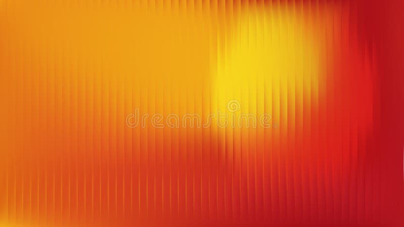 Orange gradient background. Abstract ribbed glass wall texture. 3d sunset light window design with flare reflection and vector illustration