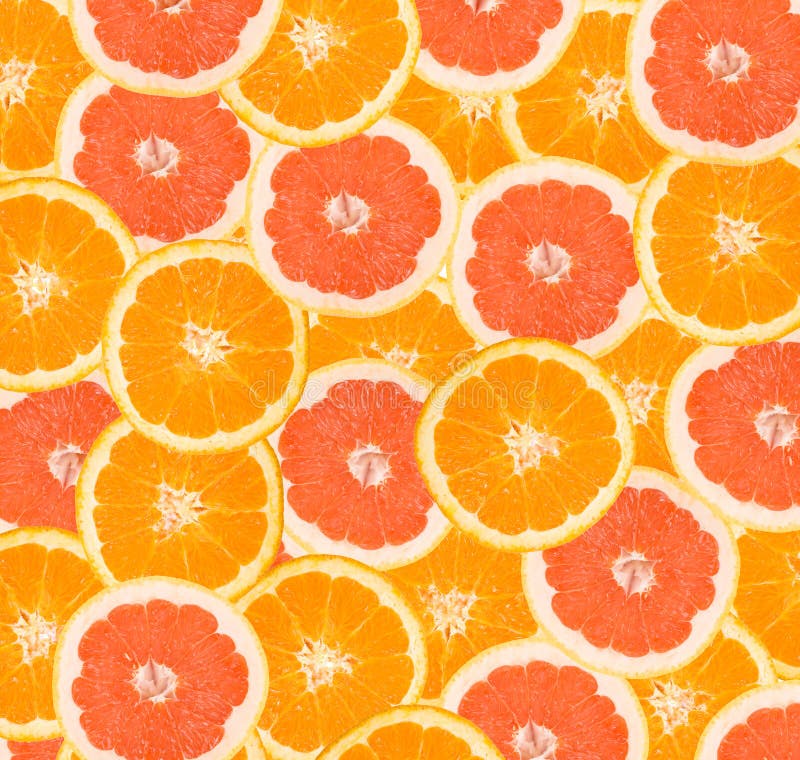 Orange and grapefruit peaces