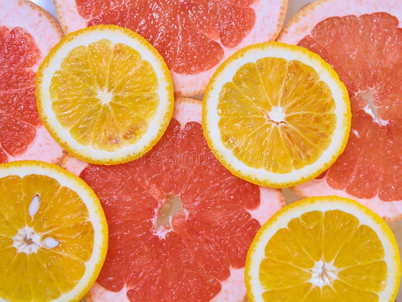 Orange and Grapefruit Rings Background Stock Image Image of bright