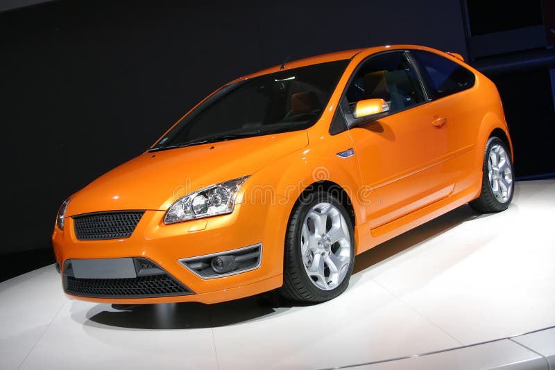 Orange hatchback stock photo. Image of orange, europe, automobile 247738