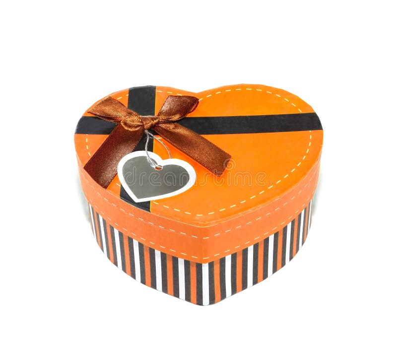 Orange Heart shaped box