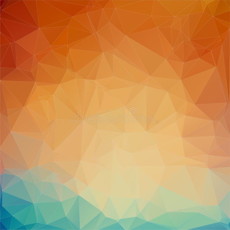 Orange Hintergrund Dreieck der Knickente