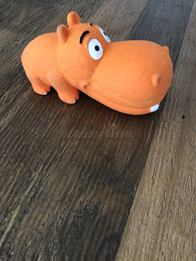 orange hippo stuffed animal