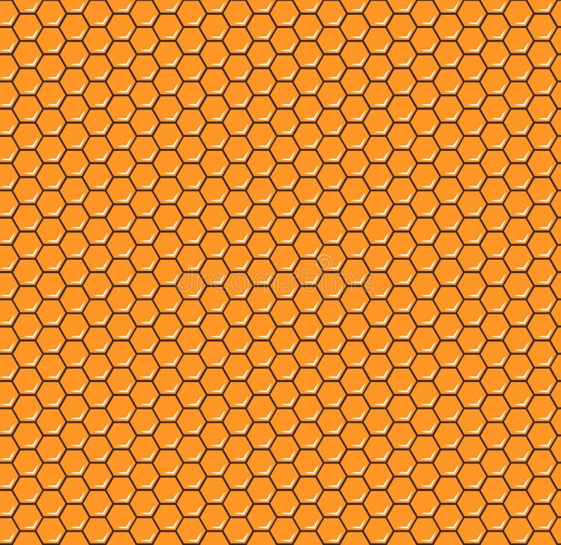 Orange honeycomb vector seamless pattern vector illustration