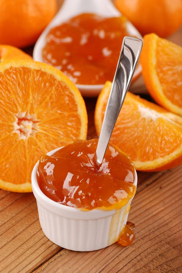 Orange jam stock image. Image of ingredient, knife, fruit 2601367