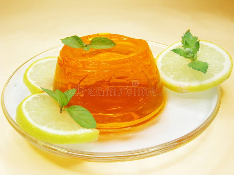 Orange jelly dessert