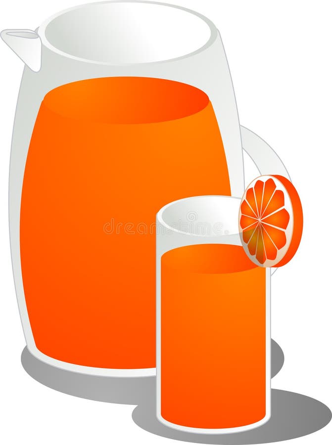 A pitcher of orange juice Royalty Free Vector Image