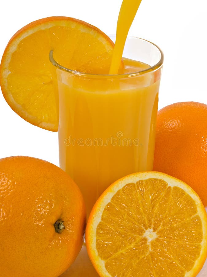 Pohár studený oranžový šťava pomaranča.