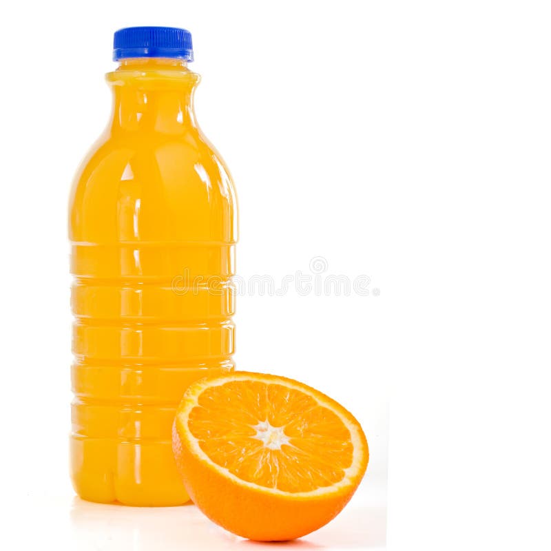 Orange juice bottles stock image. Image of orange, organic 12725123