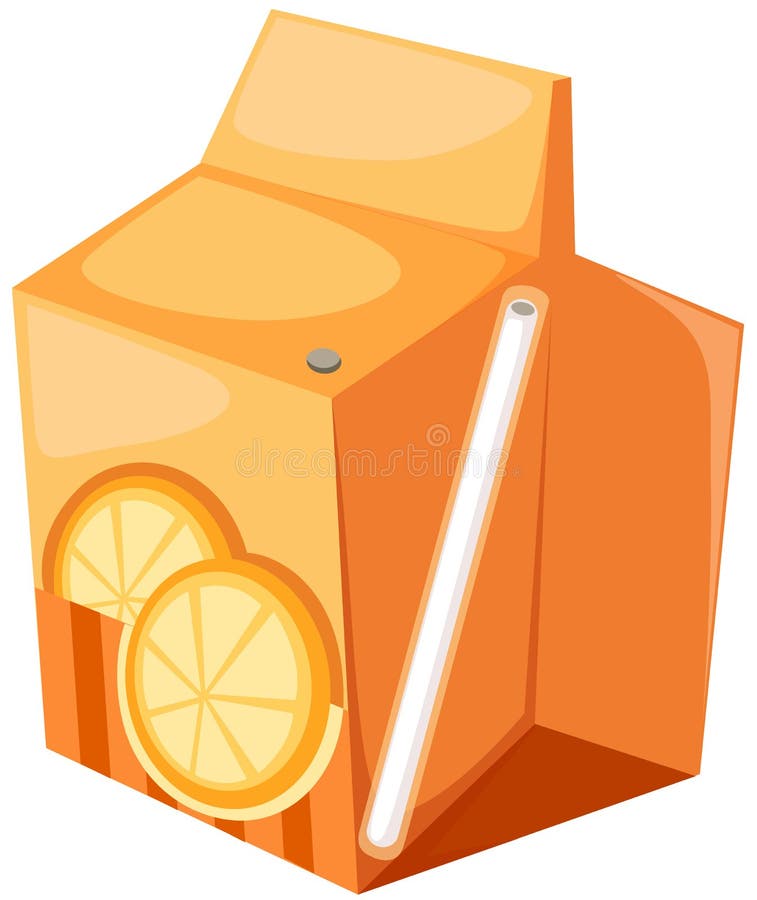 Orange juice box stock vector. Illustration of fresh - 15306685