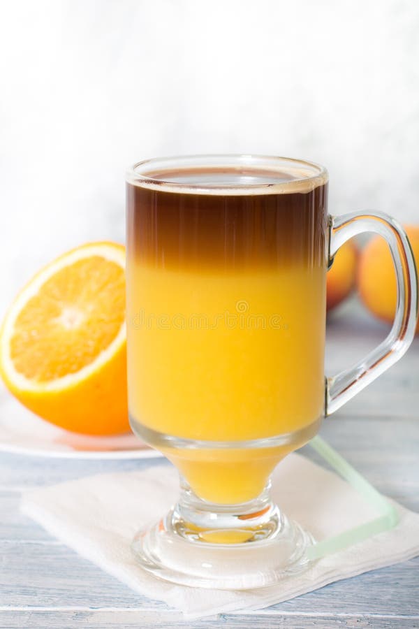 Orange juice with coffee stock photo. Image of cocktail 33167158