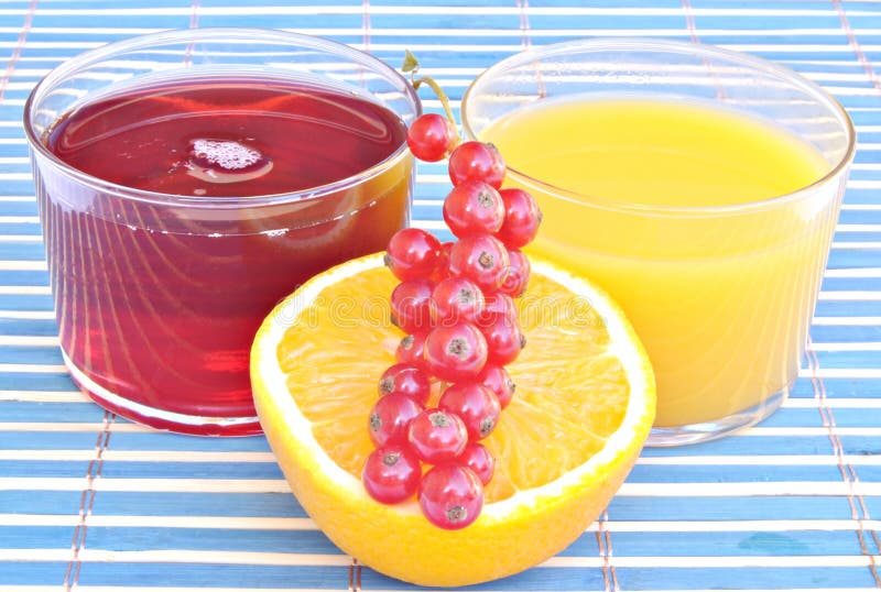 Orange Juice With Cranberry Juice Stock Image Image of crystal, juice